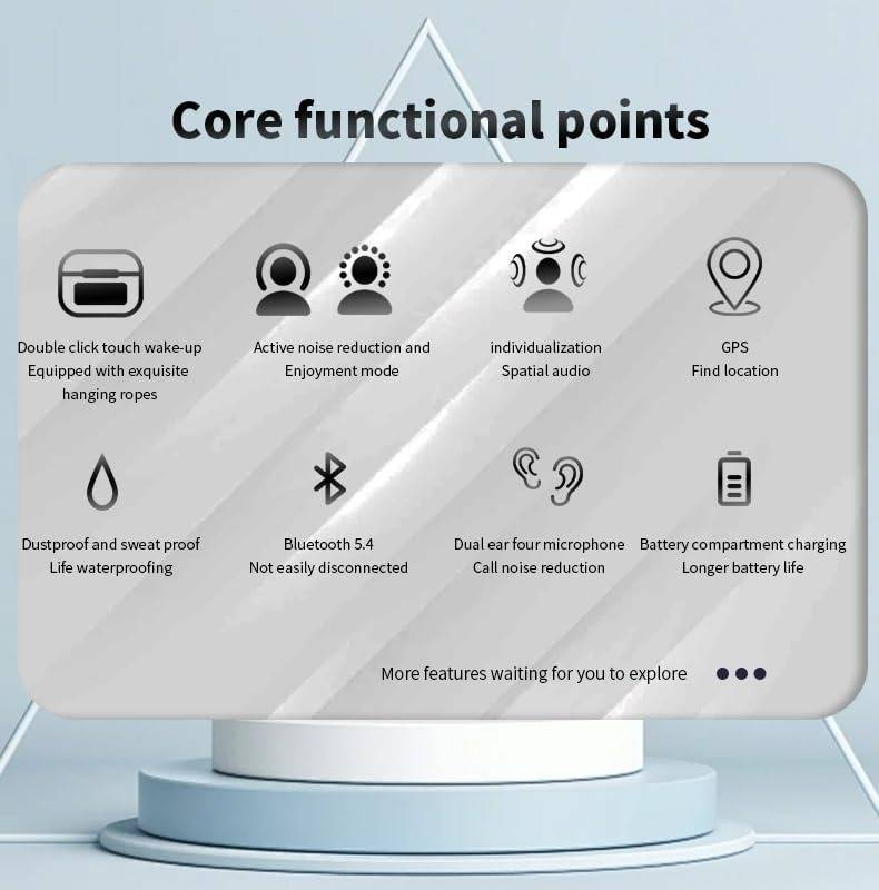 TOP Noile căști Bluetooth fără fir cu ecran LED color tactil și reducerea zgomotului în ureche, potrivite pentru orice telefon mobil_voghion.com