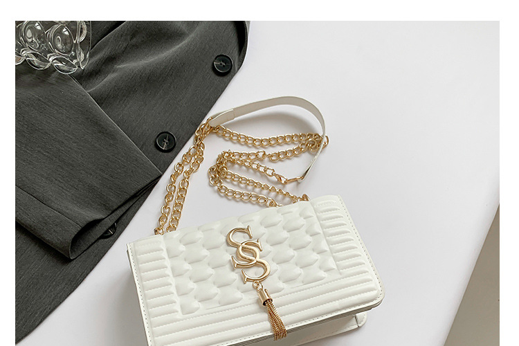 Damentaschen Frühlings- und Sommermode Strukturierte Umhängetasche Damentasche Neue Casual Trend Umhängetasche Retro Kette Kleine Quadratische Tasche_voghion.com
