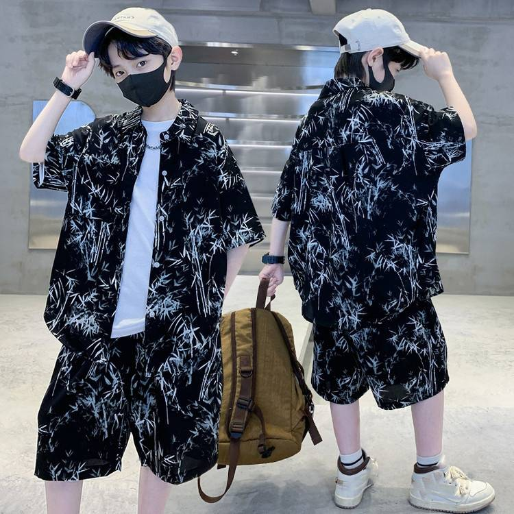 Kids’ Clothing New Styles For Middle And Large Children Summer Children's Summer Boys' Shorts Two Piece Suits_voghion.com