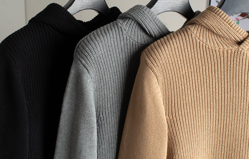 Herren-Kapuzenpullover – weicher, atmungsaktiver Strick-Hoodie für Freizeit- und Businesskleidung (Khaki, Schwarz, Grau, XL-3XL)_voghion.com
