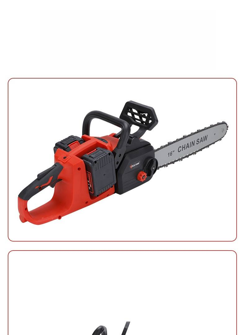 Rechargeable 16-Inch Electric Chainsaw Cordless Lithium Battery Powered Handheld Chainsaw For Wood Cutting, Tree Trimming, Gardening & Forestry_voghion.com