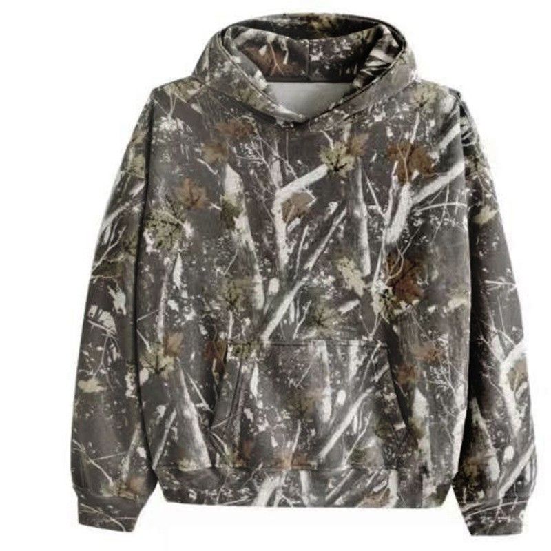 Felpa con cappuccio minimalista con stampa floreale 3D - Felpa casual unisex oversize da strada (XS-6XL, bianco/grigio/carbone, design con spalle scese)_voghion.com