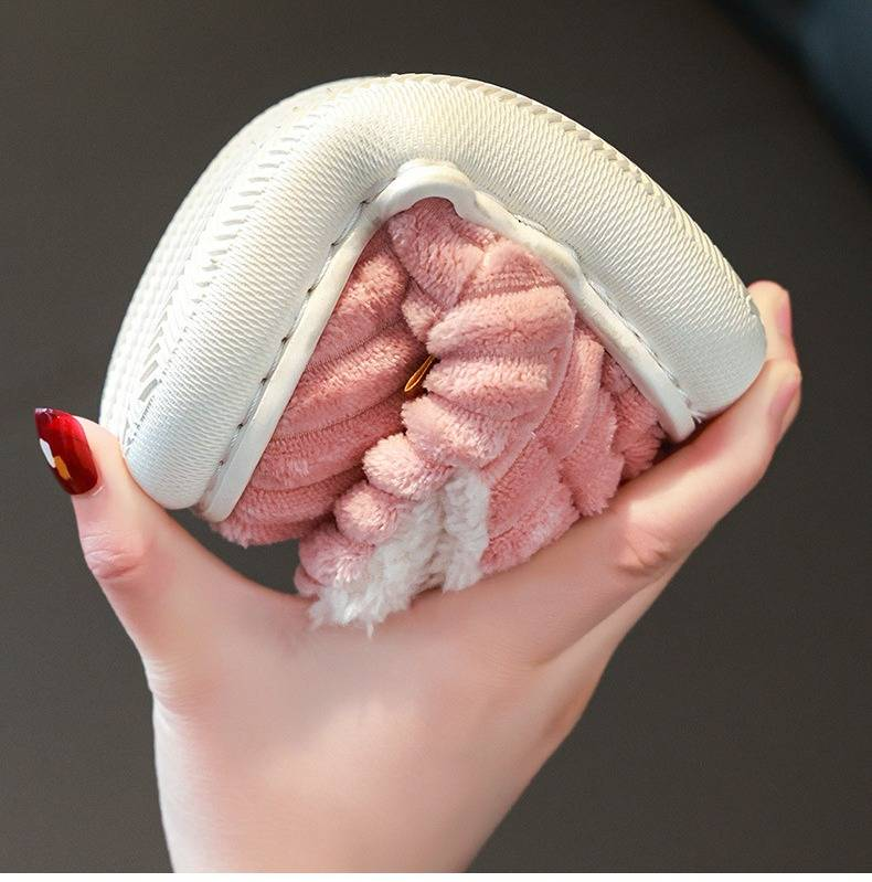 Pantofole invernali per bambini con fodera in pelliccia, suola antiscivolo, comode pantofole da casa per bambini e bambine (diversi colori e taglie)_voghion.com