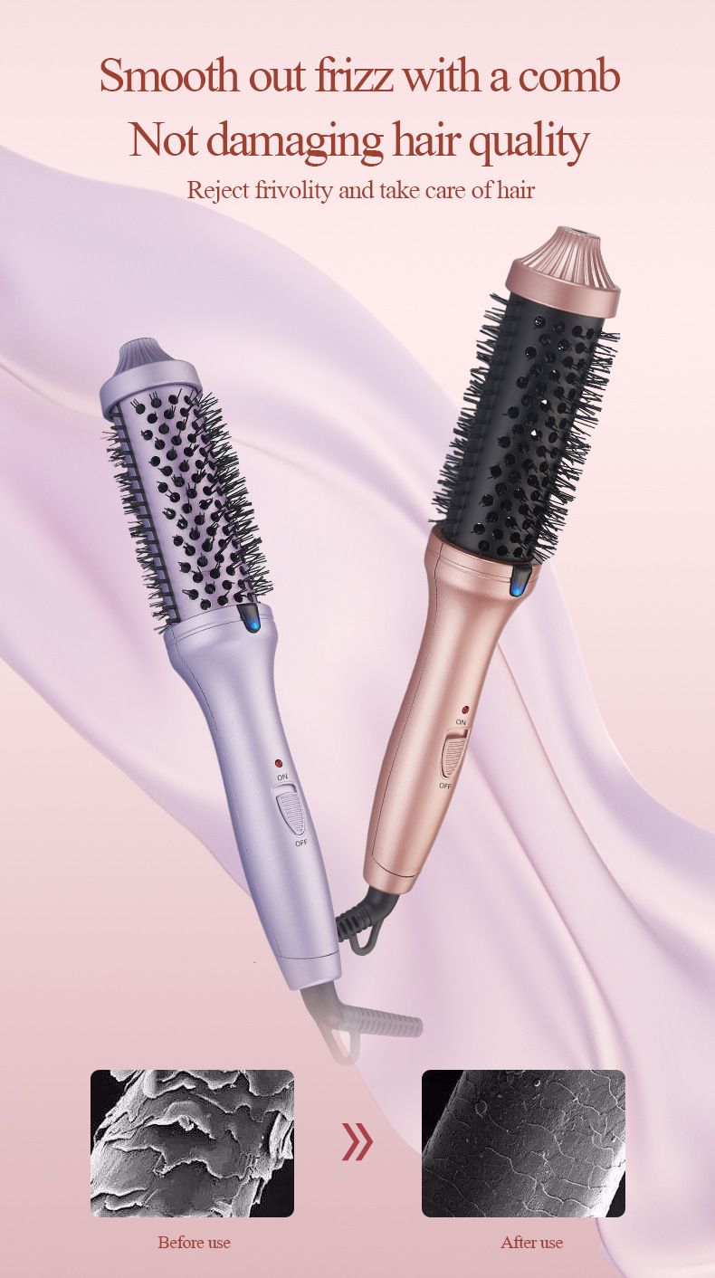 Curling Comb, Roller Comb, Electric Curling Comb, Long And Short Hair Styling, Electric Heating Comb, Voluminous Perming Comb, Curling Comb_voghion.com