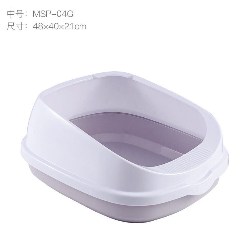 Toilette semichiusa con lati alti e aperta, grande, media, piccola, antispruzzo, per animali domestici, forniture per gatti_voghion.com