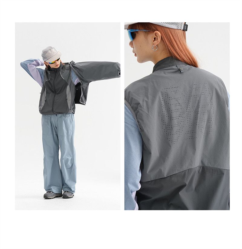 Wasserdichte Outdoor-Wanderjacke für Herren mit abnehmbarer Innenschicht und reflektierendem Design, leichter Sonnenschutz-Hoodie (Lila, Dämmerung, Grau, Sand)_voghion.com