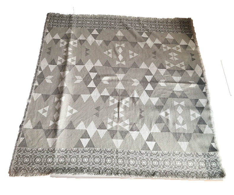 Unisex Geometric large jacquard square scarf scarf women's bib shawl_voghion.com