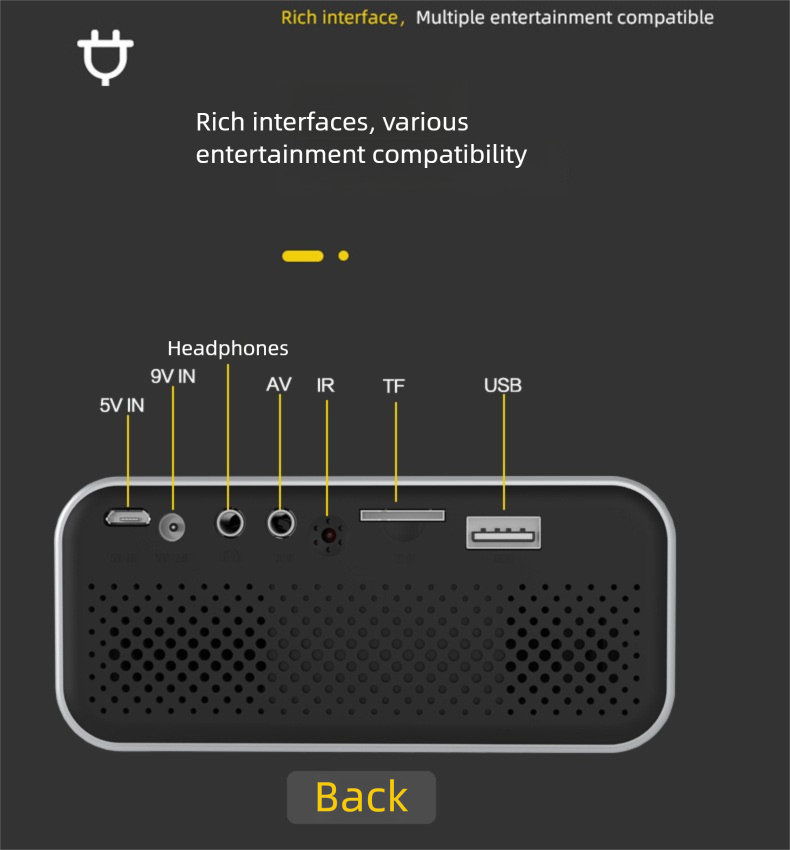 Novo projetor portátil YT500 Home HD Mini Micro 1080P_voghion.com