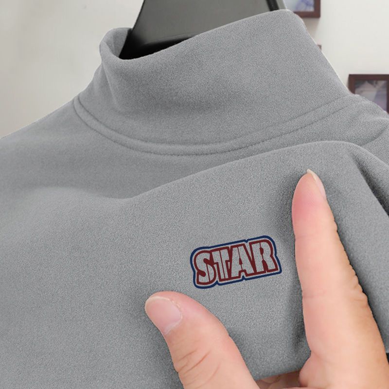 Abbigliamento da uomo, invernale, in pile bifacciale, con accumulo di calore, caldo, versatile, per adolescenti, mezza dolcevita, a maniche lunghe_voghion.com