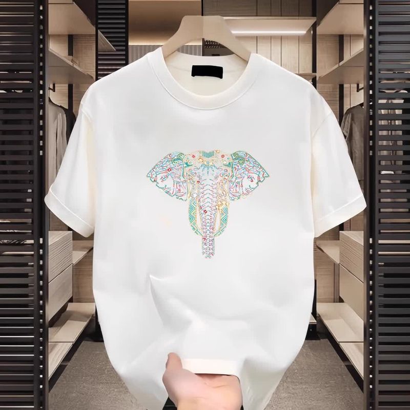 High End Pure Katoen Nieuw Kort T-shirt Zomer Veelzijdig Half Mouw Ondershirt Voor Heren Bottoming Top Ins Losse Pasvorm_voghion.com