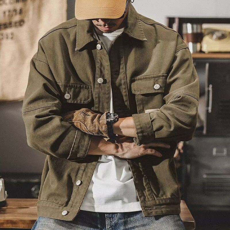 CT Men's Denim 2025 New Spring Autumn Stylish American Washed Workwear Jacket Top_voghion.com