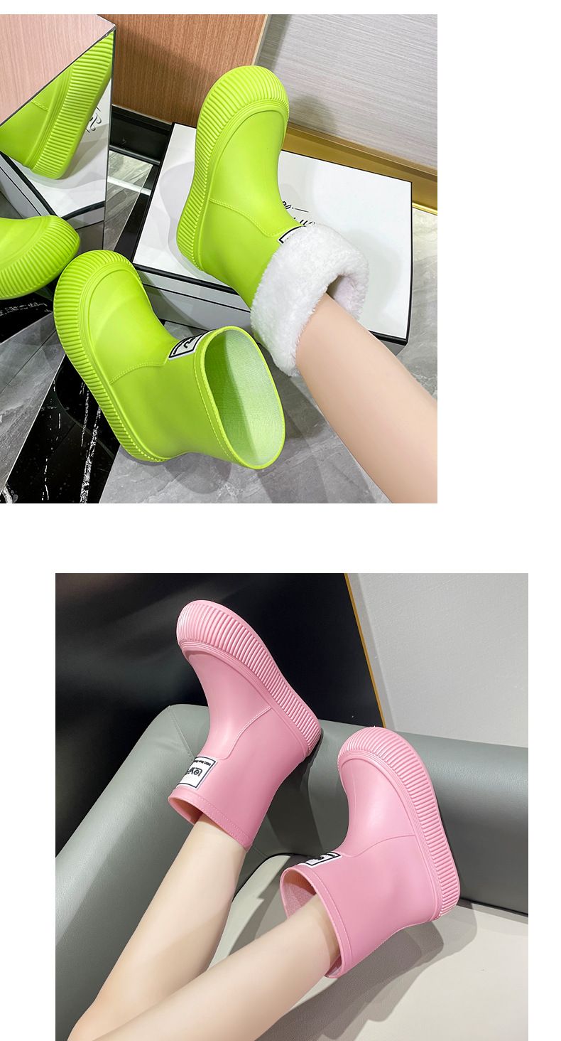 Stivali da pioggia alla moda da donna, alla moda, con tubo medio, comodi, impermeabili e antiscivolo, leggeri, morbidi e resistenti all'usura_voghion.com