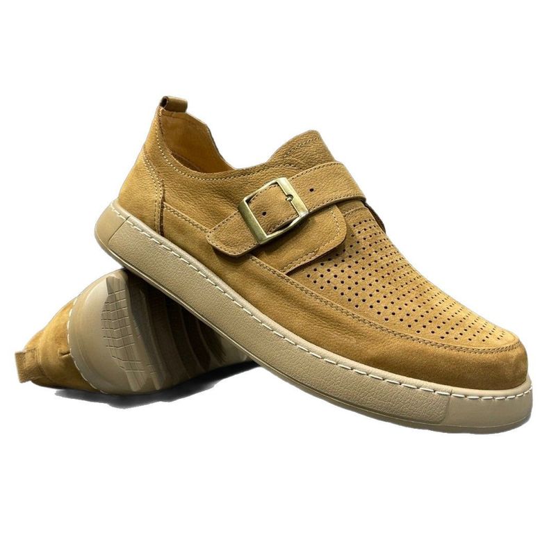 Casual Genuine Leather Loafers For 2025 Summer Edition, Boken British Soft Soled Men's Shoes, Hollowed Out Breathable_voghion.com
