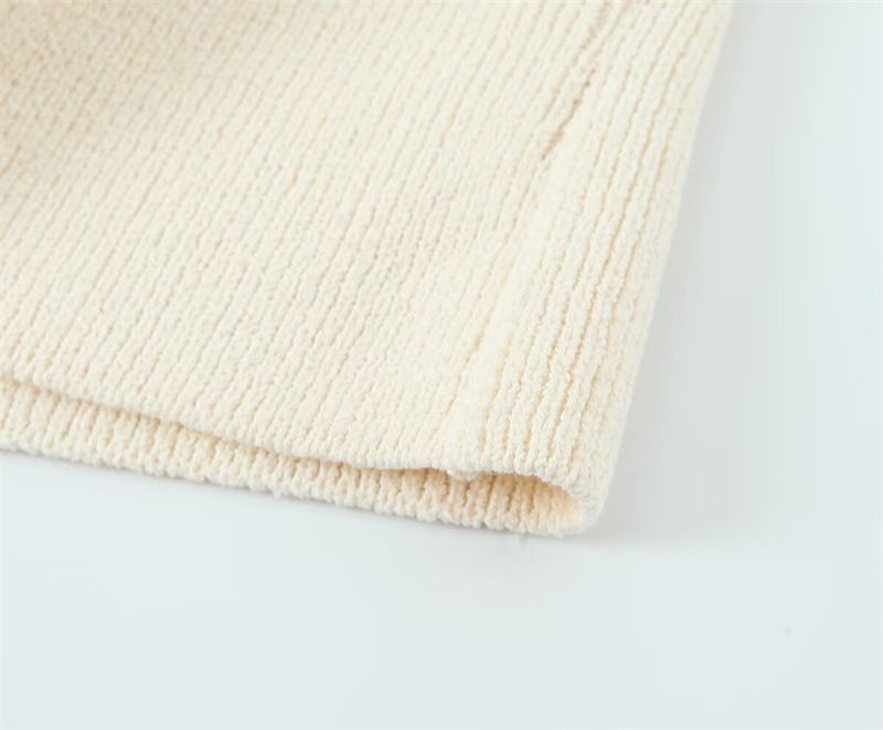 2025 Herbststil Damen Ärmelloses Casual Hollow Out Rundhals Einreihiges Strickpullover-Westenoberteil_voghion.com