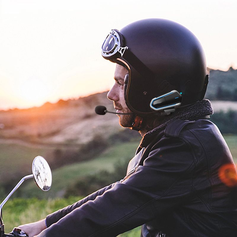 QTB35 Helmet Earphone Waterproof Bluetooth-compatible 5.0 ABS Voice Control Headphone Interphone For Motorcycle_voghion.com