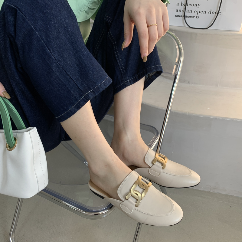 Flat Bottomed Half Slippers New Spring And Summer Outer Wear Sandals Soft Soled Thong Shoes Lazy Mules_voghion.com