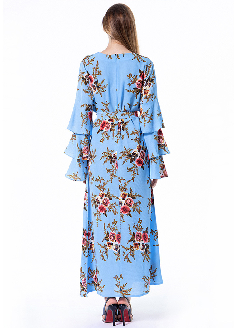 Abito da donna con gonna lunga, abito casual alla moda_voghion.com
