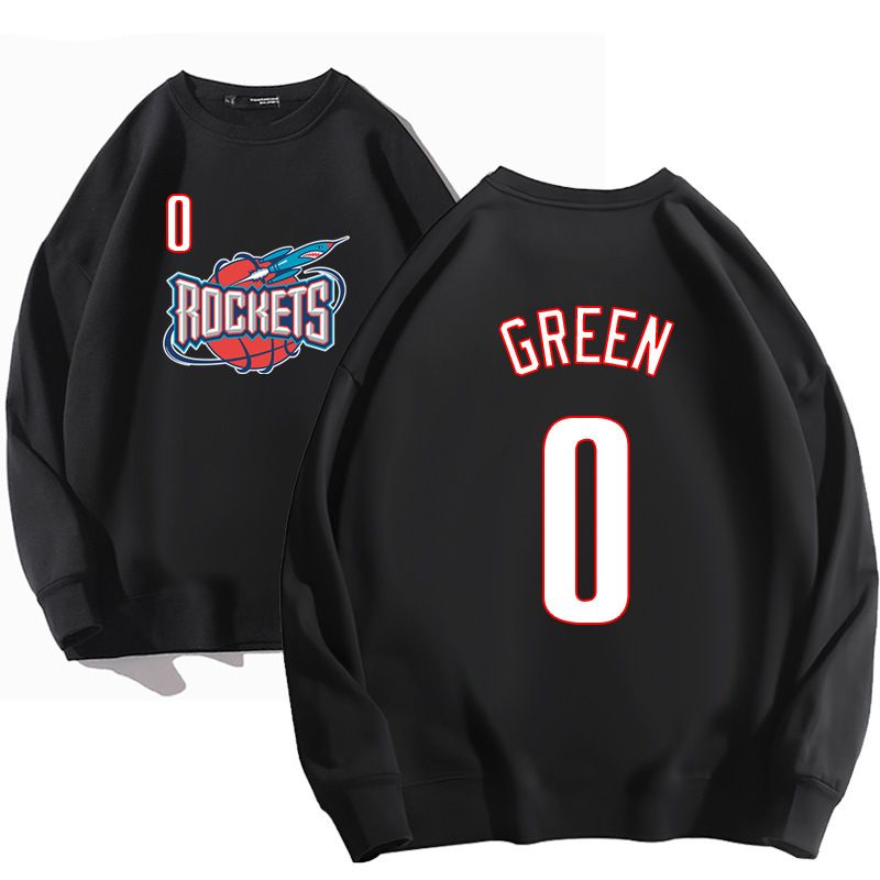 370G Basket Sport 95 Edition Rocket Team Numero 0 Jalen Verde Girocollo Maglione Autunno/Inverno Largo E Alla Moda_voghion.com