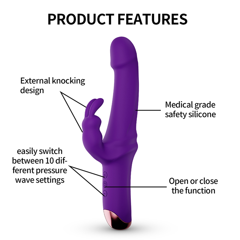 Dildo FLXUR Vibratore di coniglio più forte per donne Clitoride Massaggio punto G Silicone Carica USB Giocattoli adulti del sesso_voghion.com