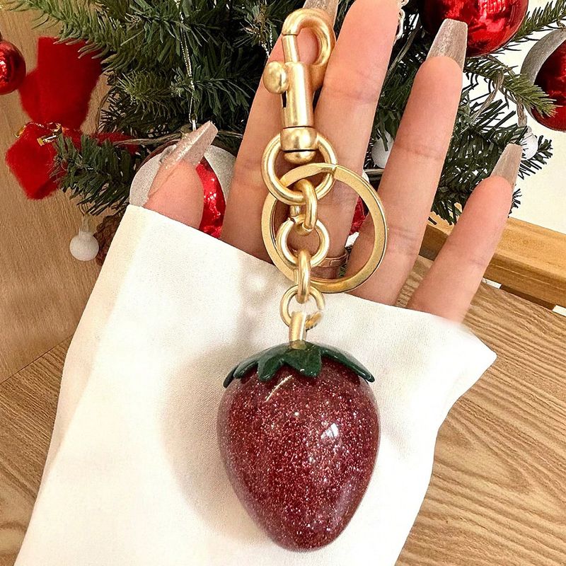 Bag Parts & Accessories Cherry Fruit Bag Pendant Cherry Keychain Handbag Pendant Creative Ladies Gift Car Decoration_voghion.com