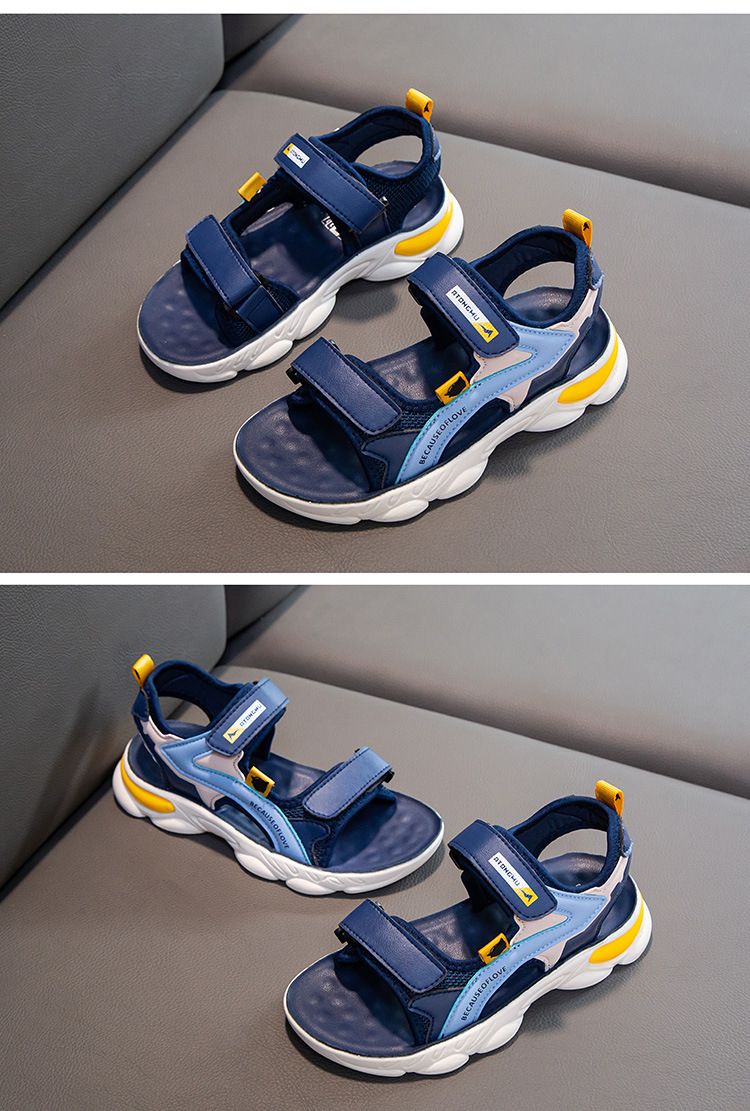 Mother Kids Summer Open Toe Polyurethane Soft Soled Student Sports Sandals Korean Version Boys And Girls Beach Shoes Trend_voghion.com