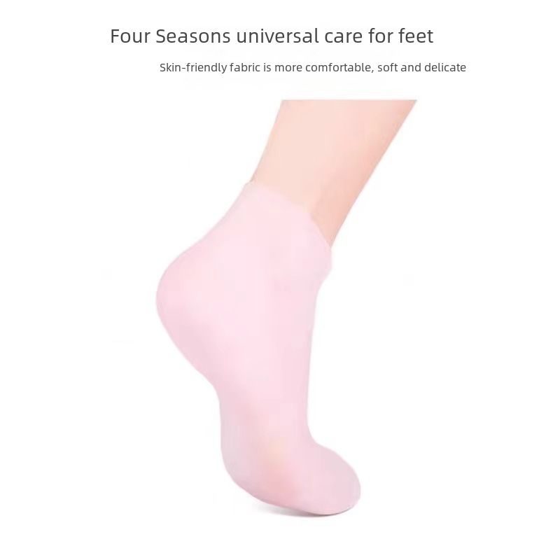 Silikonsocken Anti-Rissbildung Silikonsocken Silikon-Fußabdeckung Fußmaske Fußmaske Hautverjüngung Silikonabdeckung Feuchtigkeitsspendende Socken Vollfuß_voghion.com