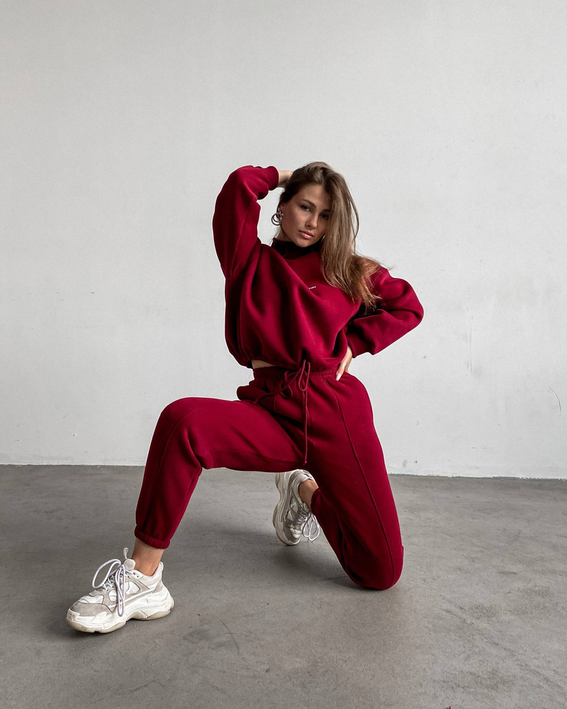 Ensemble de survêtement de sport pour femmes de style européen 2025, sweat à capuche et pantalon imprimés, ensemble deux pièces à la mode_voghion.com