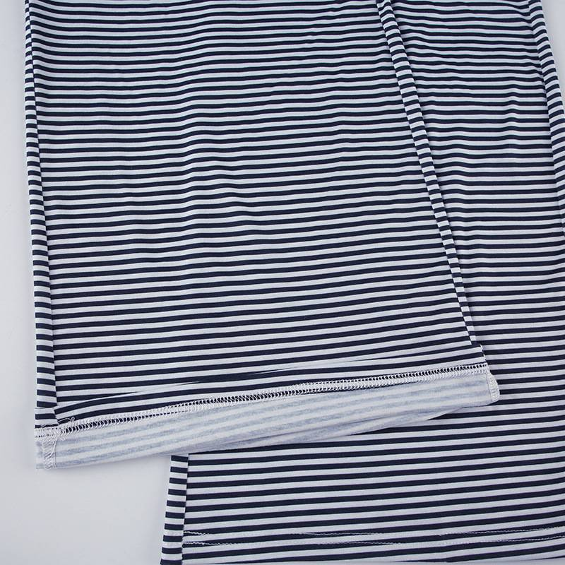 Lässige Streifen Niedrige Taille Baggy Jogginghose Kordelzug Elastische Hose Frauen Beiläufige Lose Gerade Bein Hosen Sommer Streetwear_voghion.com