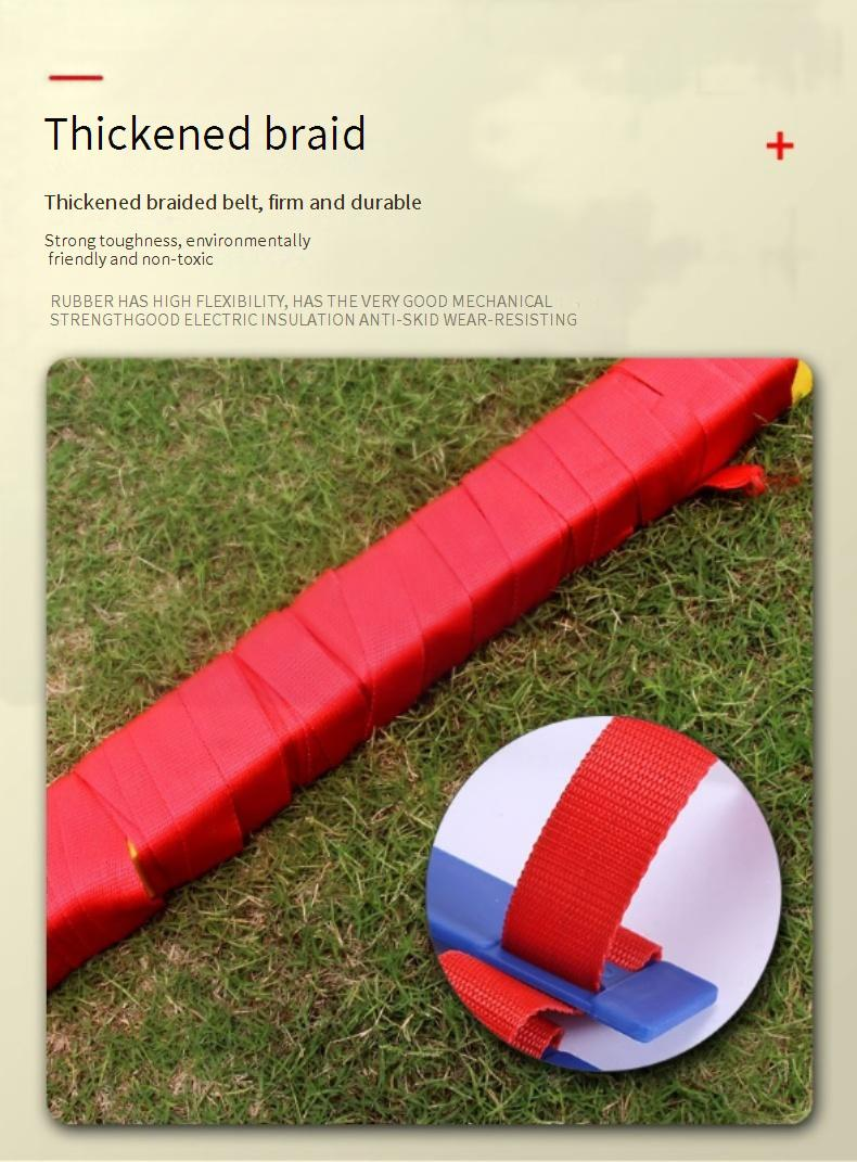 Kids Adjustable Agility Training Ladder - Football Speed Ladder With Cones For Footwork & Coordination Drills_voghion.com