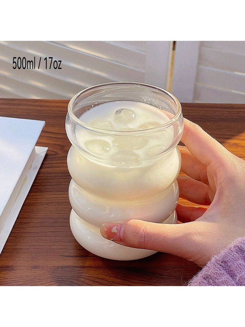 4 bicchieri in vetro da 350 ml e 500 ml, tazze da caffè, tazze a spirale uniche. Per matcha, caffè, latte, bevande ghiacciate, succhi di frutta. Regali per studenti per il ritorno a scuola._voghion.com