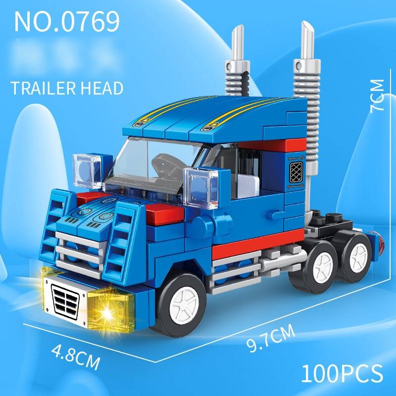 Jouets de construction Lego à plusieurs modèles, circulation urbaine, assemblage de voitures de dessin animé, jouets d'ingénierie, modèle de puzzle, cadeau de vacances_voghion.com