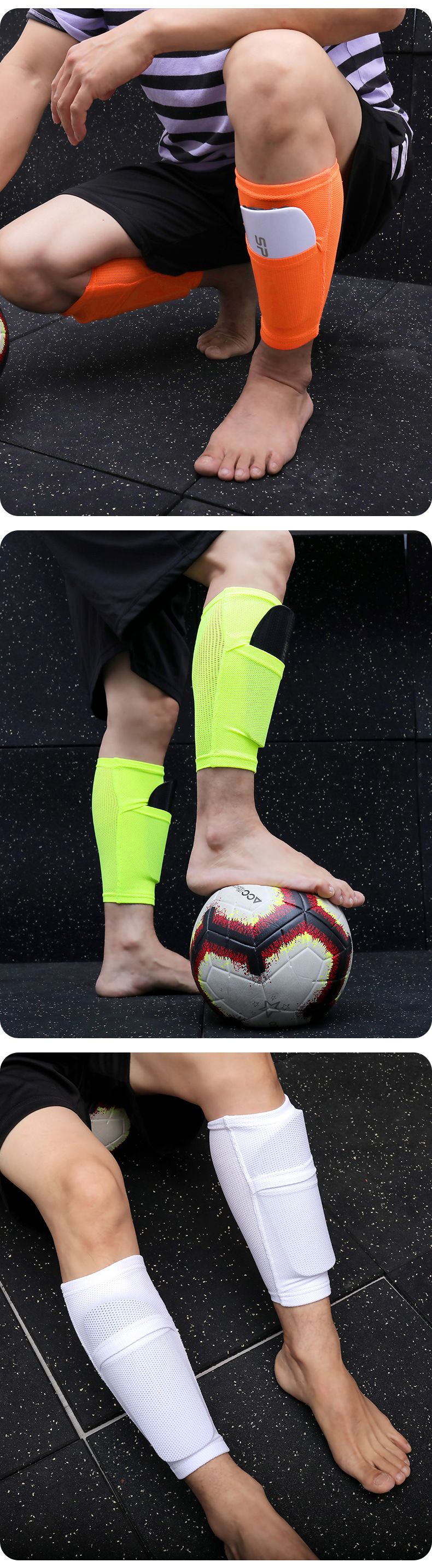 Double Layer High Elastic Silk Football Socks With Covered Pockets Long Leggings Socks Sports Bottomless Socks Leggings_voghion.com