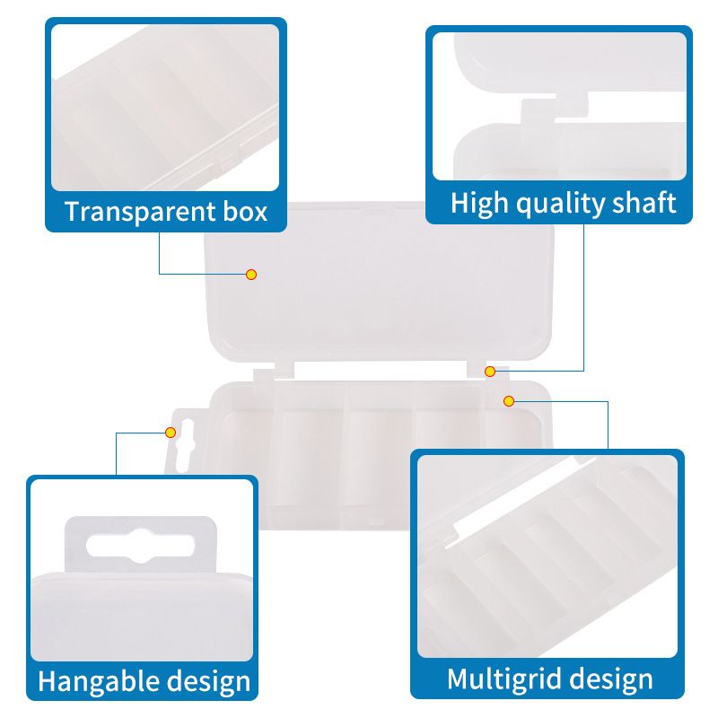 Impermeabil Pp plastic momeală 5 grilă pescuit cutie accesorii pescuit cutie de depozitare cutie mică de scule_voghion.com