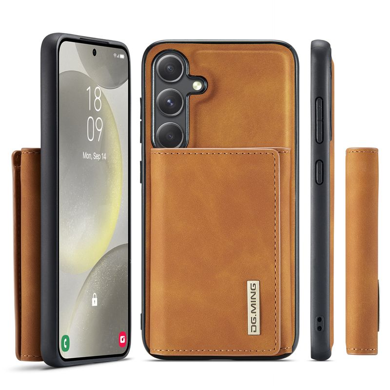 M1 per Samsung S24 Plus custodia per telefono portafoglio magnetico retrò S24 custodia protettiva portafoglio diviso due in uno_voghion.com