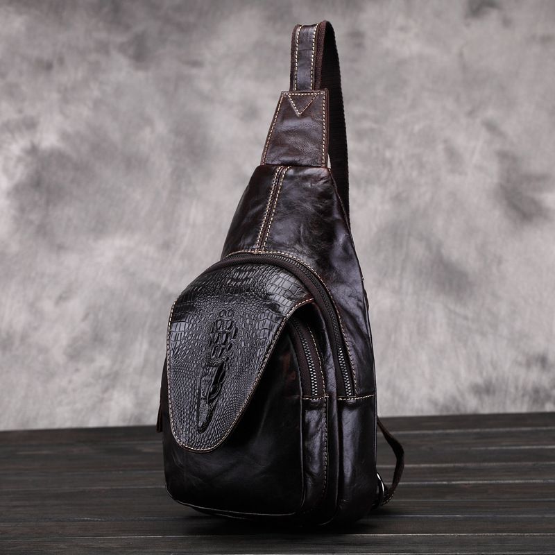 Mode Casual Umhängetasche Wachs Rindsleder Herren Tasche Vielseitig Täglich_voghion.com