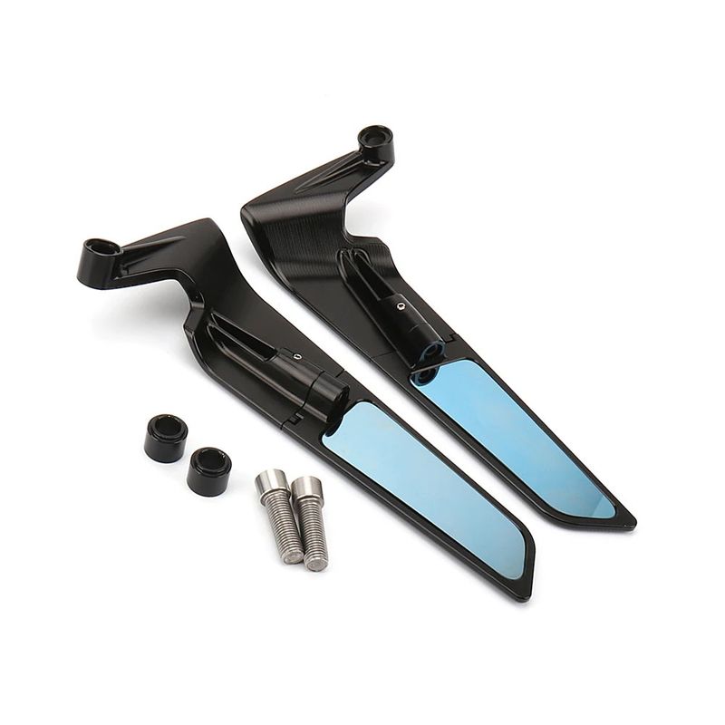 Universal CNC Aluminium Motorrad Rückspiegel Blau Anti-glare Spiegel Für Streetfighter V4 S V4S STREETFIGHTER V2_voghion.com