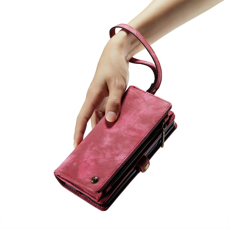 Applicable Galaxy Z Fol4 Leather Case Card Samsung Z Fol5 Phone Case Multi-Function Folding Wallet_voghion.com