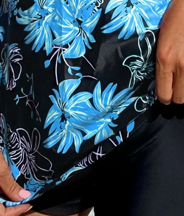Dameskleding nieuwe mode sexy tankini lange rok multi color print dames split tweedelig vrouwelijk badpak_voghion.com