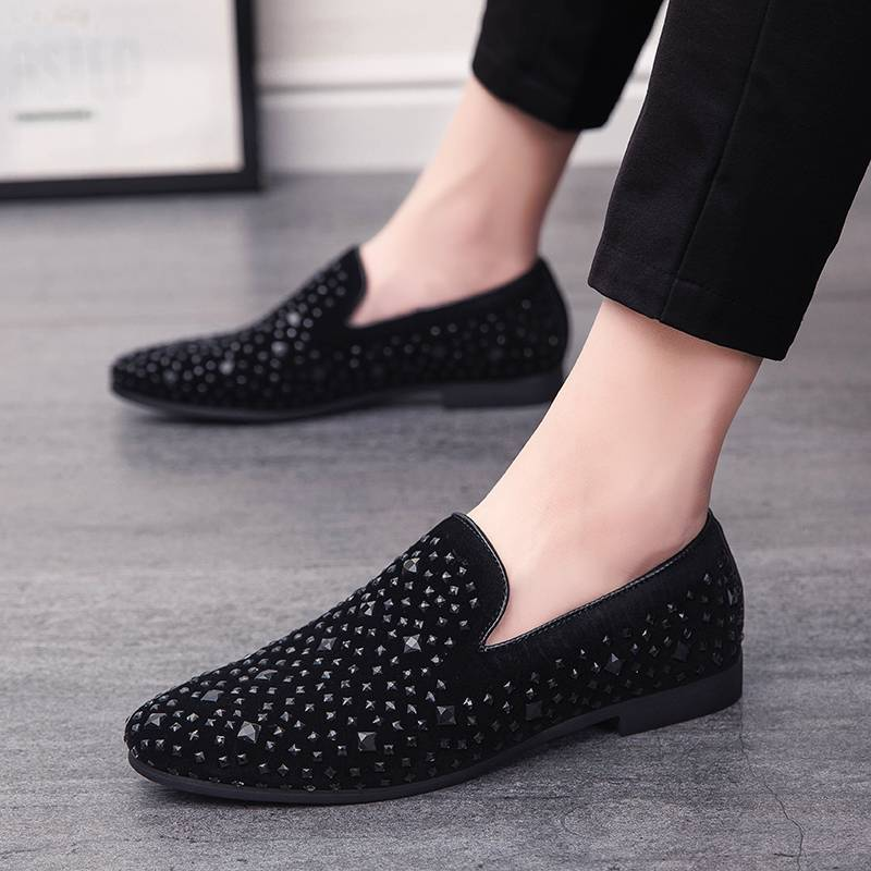 Neue Mode Schwarz Business Casual Täglich Schwarz Einfache Matte Büro männer Schuhe Ein Fuß Pedale Fuß Braun Bankett Kleid Leder Sh_voghion.com