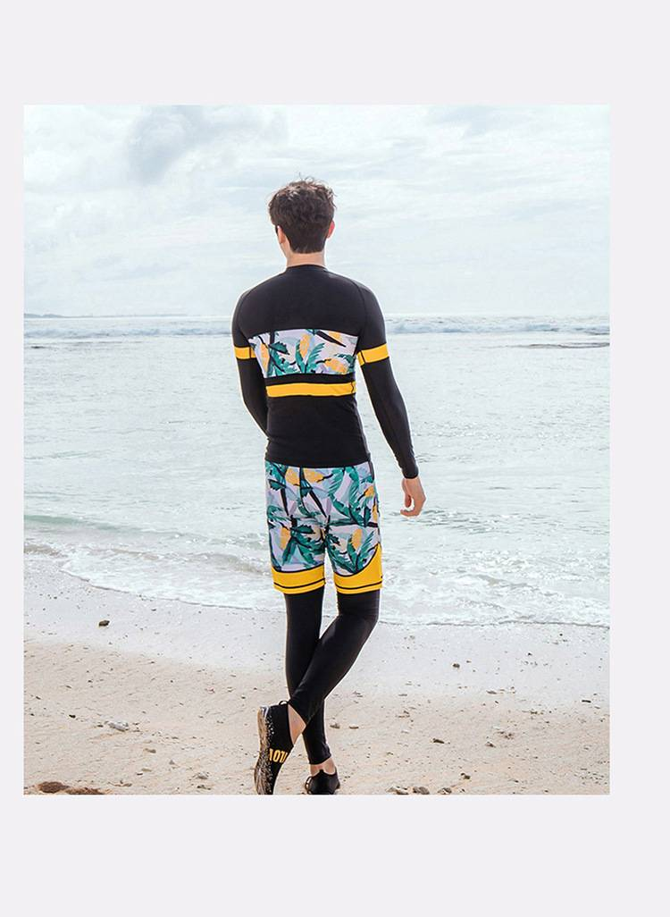 Traje de baño de dos piezas para hombre y pareja de alta gama, ideal para surf y buceo en la playa, de secado rápido para mujer._voghion.com