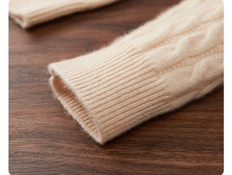 Men’s Cashmere-Like Knit Sweater – Warm Round Neck Button Detail Pullover (Black/Blue/Green/Camel/Gray, S-3XL)_voghion.com