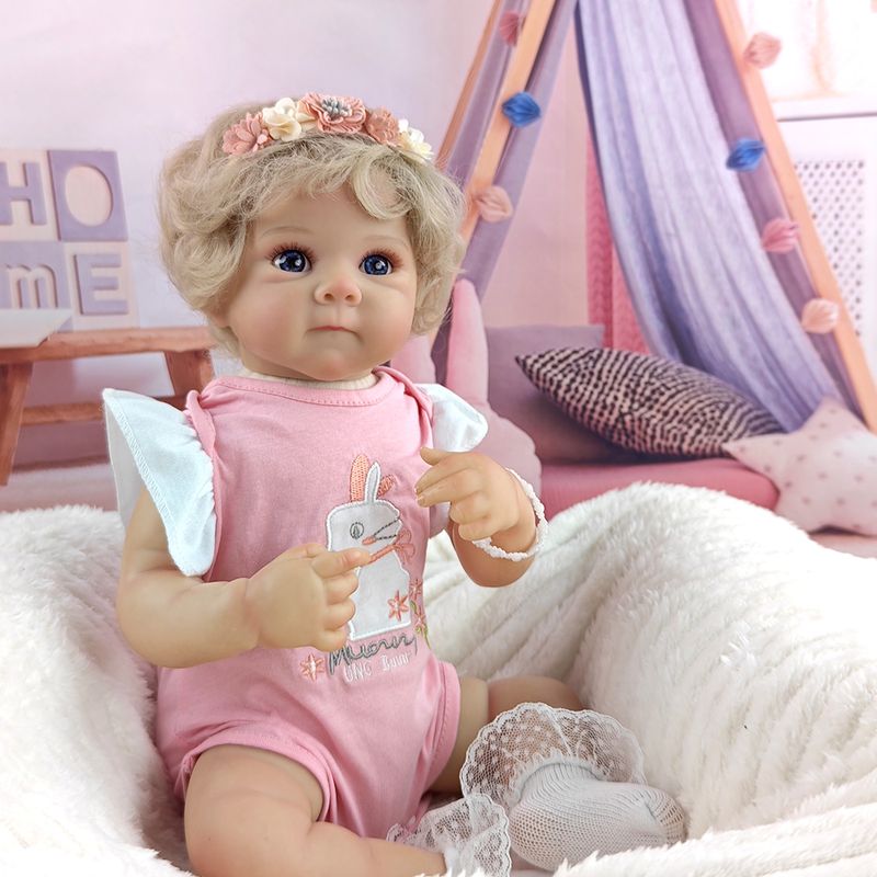 18inch Reborn Baby Bettie Stoffen Lichaam Pasgeboren Pop Levensechte Knuffelige Baby Meerdere Lagen Schilderij 3D Huid Meisje Prinses Speelgoed Nieuwjaarscadeau_voghion.com