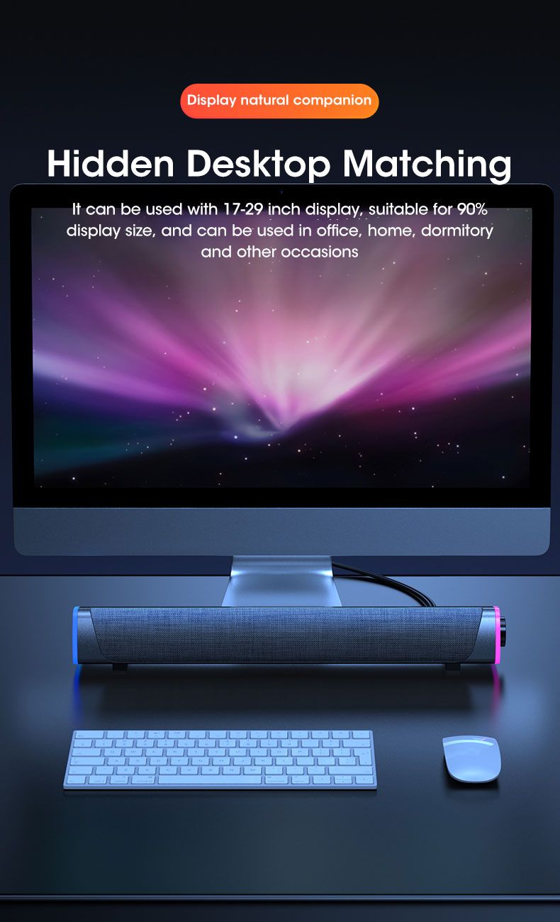 4D Computer Bar Stereo Sound Subwoofer Bluetooth Speaker For Books Laptop Notebook PC Music Player Wired Loudspeaker_voghion.com