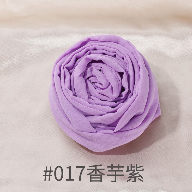 Chiffon Women's Head Wrap Long Scarf High-Quality Windproof Sandproof Headscarf All-Season Muslim Shawl_voghion.com