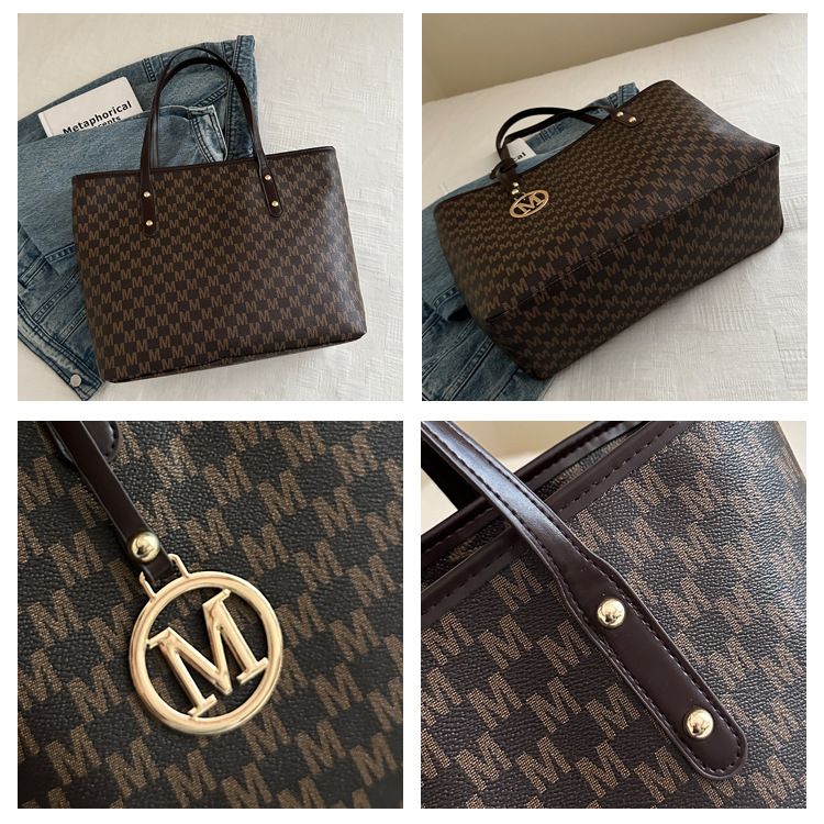 Borsa da ascellare grande da donna Do&thin - Borsa a tracolla alla moda per lavoro e uso quotidiano, morbida pelle PU con doppi spallacci_voghion.com