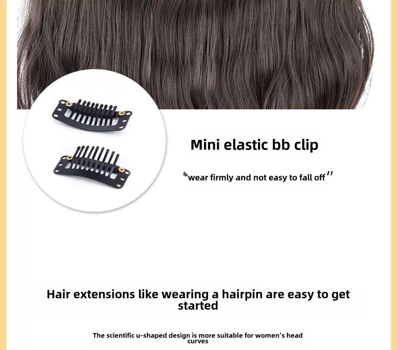 Parrucca da donna con capelli lunghi e ricci, pezzo unico, alto livello, francese, riccio, soffice, aumento invisibile, pezzo di estensione dei capelli senza soluzione di continuità_voghion.com