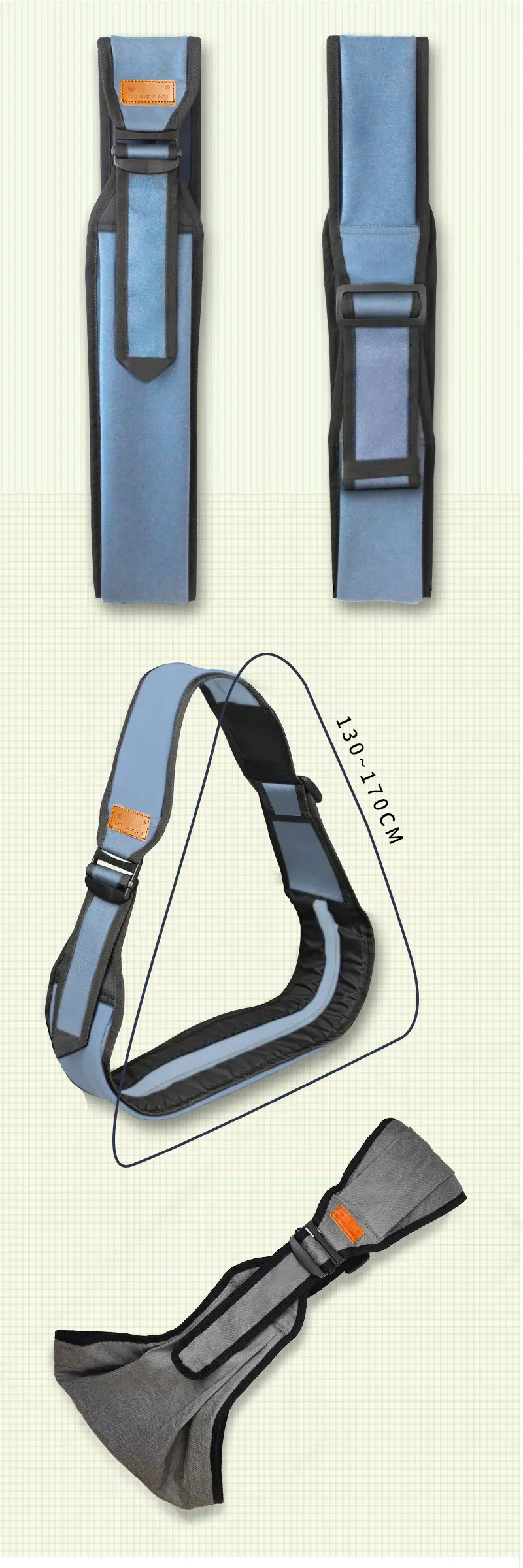 Borsa porta bebè universale Four Seasons con tracolla e sgabello_voghion.com