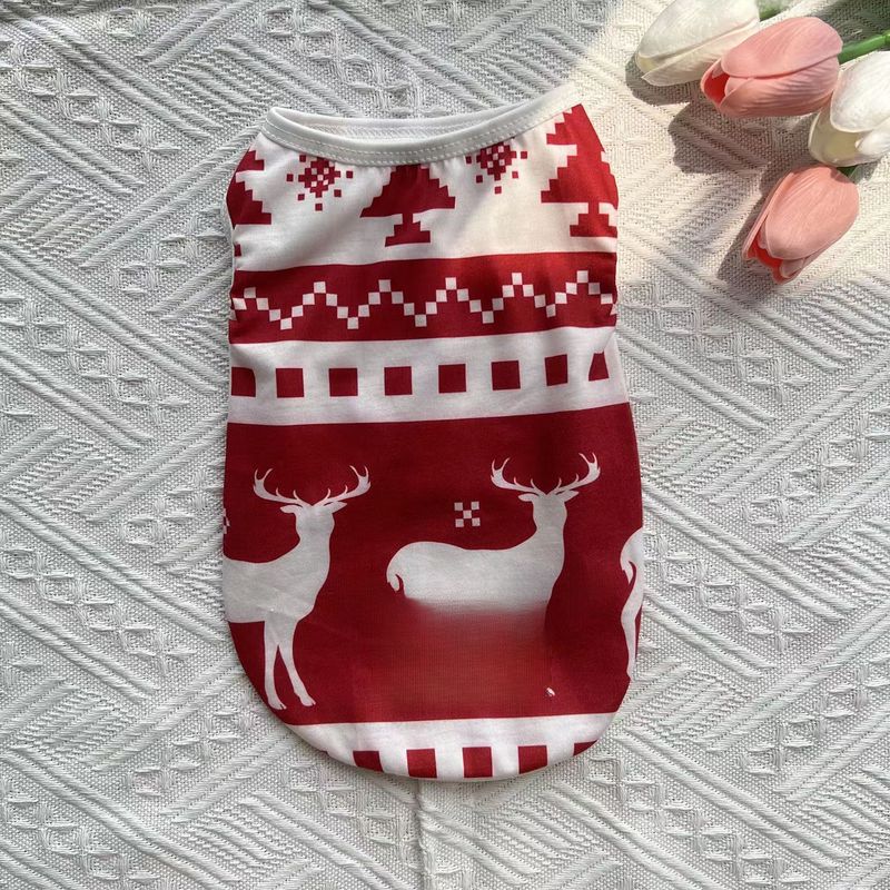 Gilet estivo natalizio per animali domestici, cane, gatto, sottile e traspirante, orsetto Bomei, piccolo cane, vestito per animali domestici_voghion.com