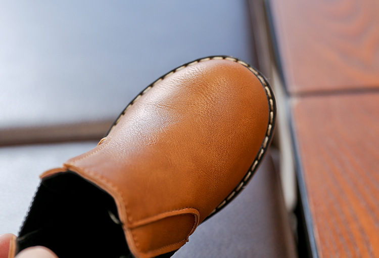 Chaussures en cuir pour garçons et filles, bottes courtes simples, Martin, Style britannique, nouvelle collection printemps et automne 2023_voghion.com