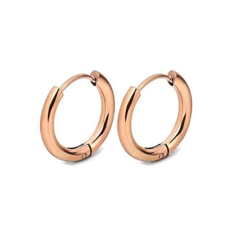 2023 Hot Circle Line Ohrringe Unisex Titan Stahl Mode Pendler Ohr Manschette Zubehör_voghion.com
